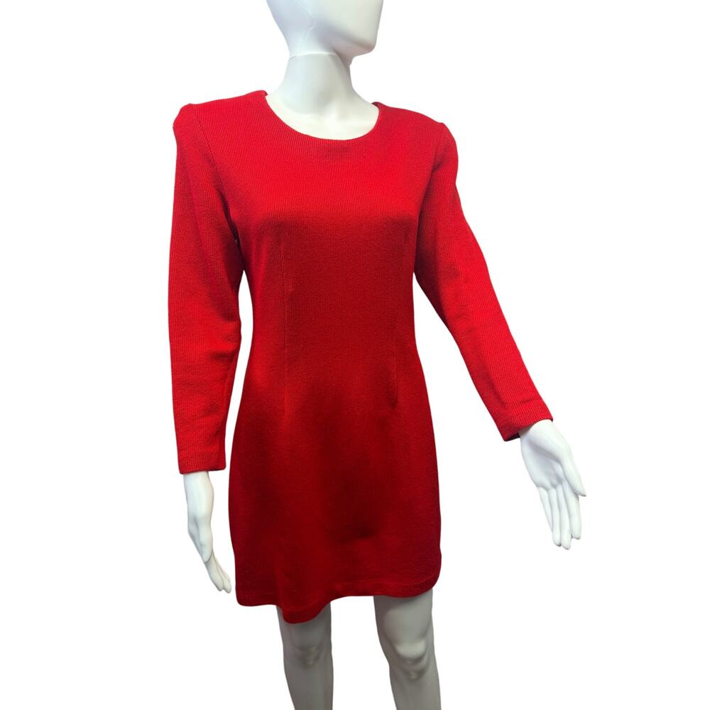 Vintage 90s y2k My Michelle women's size 7/8 red Long Sleeve mini Dress